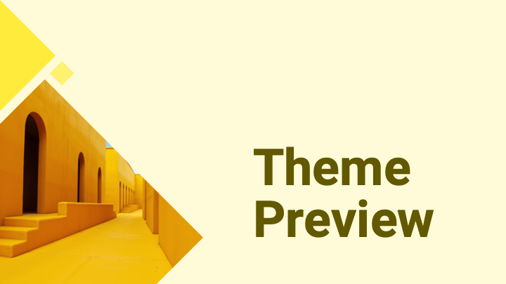 Yellow geometric theme cover with diamond shapes for engaging presentations